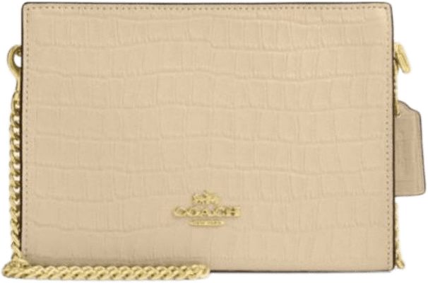 196395289769 COACH 蔻驰 经典鳄鱼纹单肩斜挎链条包【19.5*14.5*3.5cm】