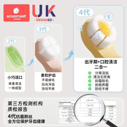 科巢婴儿手指套牙刷软毛0到3岁宝宝1岁幼儿乳牙刷口腔舌苔清洁器 商品图1