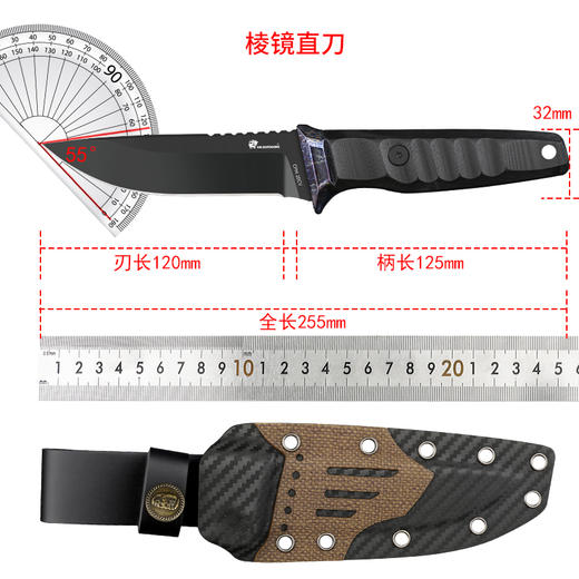 汉道棱镜CPM20CV粉末钢户外露营高硬度锋利便携手把肉小刀 商品图5