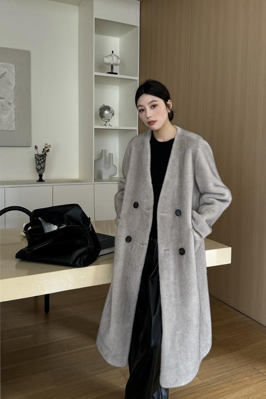 ELLA JADE 优雅气质环保皮草高级感大衣外套 21345 商品图2