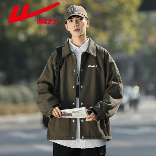 回力工装外套男加绒加厚秋冬新款宽松美式复古棒球服休闲夹克上衣 商品图6