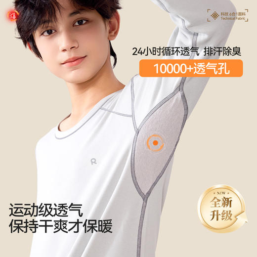 【E】【69元两套 单套不发】儿童醋酸&青少年羊绒抗菌保暖内衣套装 商品图6