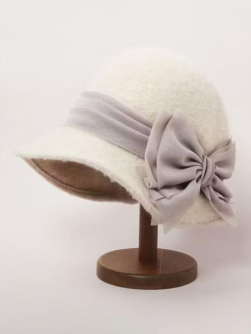 北京仓｜CA4LA-CF POEM6-缎带 钩针 渔夫帽（米色）［日本设计师］ 商品图2