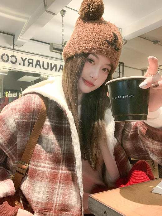 <曾小咸推荐>现货秒杀！微信超特价！红色格子两面穿加绒外套 日常319.99 立减150 秒杀169.99！ 商品图12