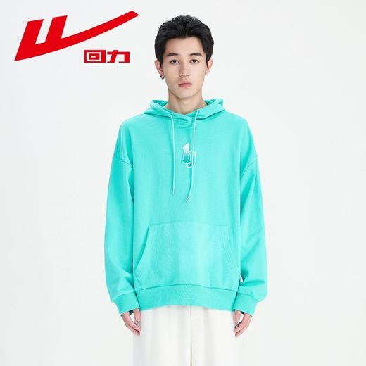 回力字母发泡连帽卫衣男生春季美式复古高街潮牌重磅宽松情侣外套 商品图5