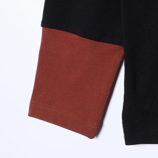 T5039SDSA男士秋冬新款痞帅男装简约拼接撞色可翻高领长袖T恤百搭时尚 商品图4