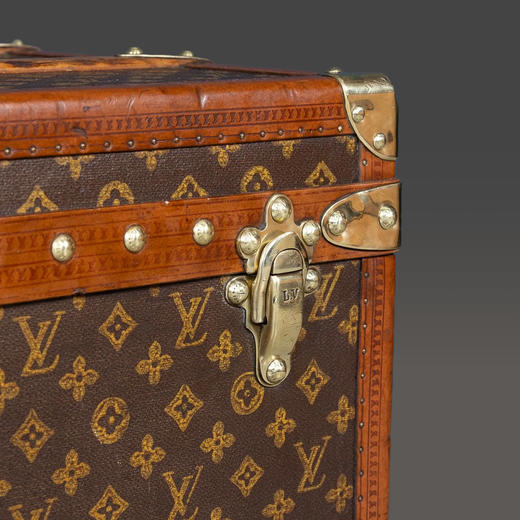 独角鹿西洋古董1920年代法国顶级奢侈品牌路易威登出品Monogram帆布经典老花款帽箱 商品图9
