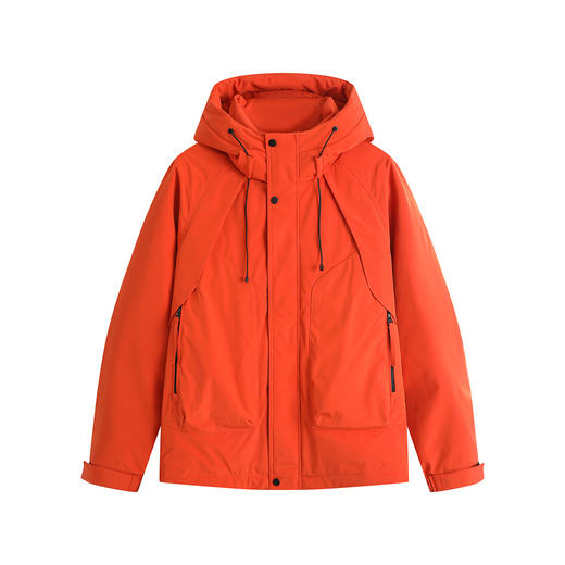 罗蒙冬季羽绒服男士时尚拼接大口袋休闲连帽防风保暖羽绒服外套 商品图9