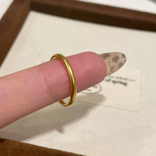 小众戒指金色素圈光面时尚指环简约个性高级ins160903997 商品图4