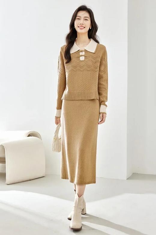 VIMLY/梵希蔓 文艺气质国风针织半裙套装 21693 商品图0