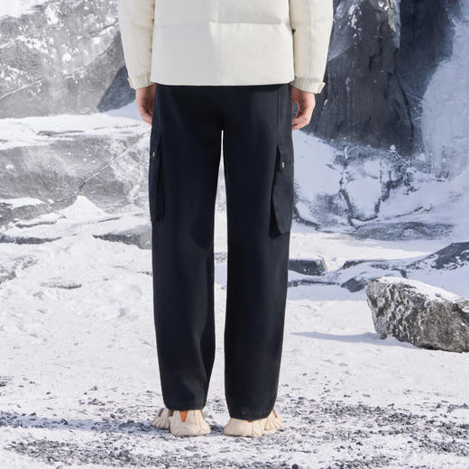 半身缘男裤 冬季舒适时尚多口袋抽绳脚口休闲裤254101P10330107 商品图4