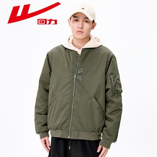 回力工装棉服男飞行夹克冬季新款潮牌棒球服保暖棉衣棉袄加厚外套 商品图6