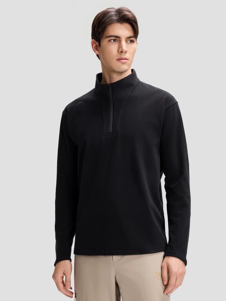 DES 迪桑^特｜SKI STYLE运动休闲男士抓绒保暖半拉链长袖针织衫