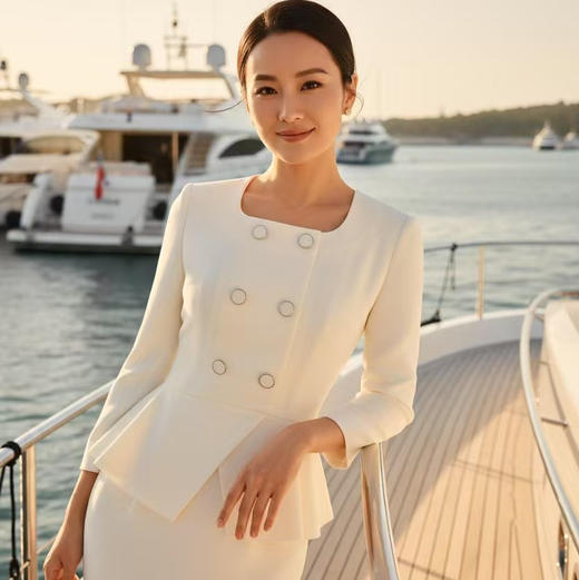 “职场芭蕾”-JG21184876T1X7颈袖添香年季女装收腰修身长款气质时尚通勤职业连衣裙 女装收腰长款气质时尚通勤职业连衣裙 商品图0