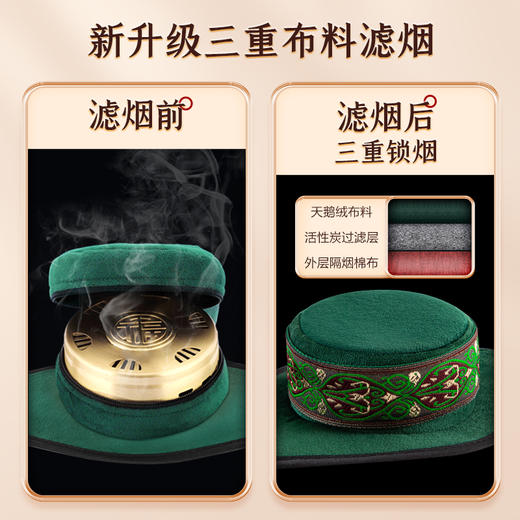 艾灸盒随身灸家用铜盒艾草器具妇科艾条灸罐盒子艾柱熏艾神器 商品图3