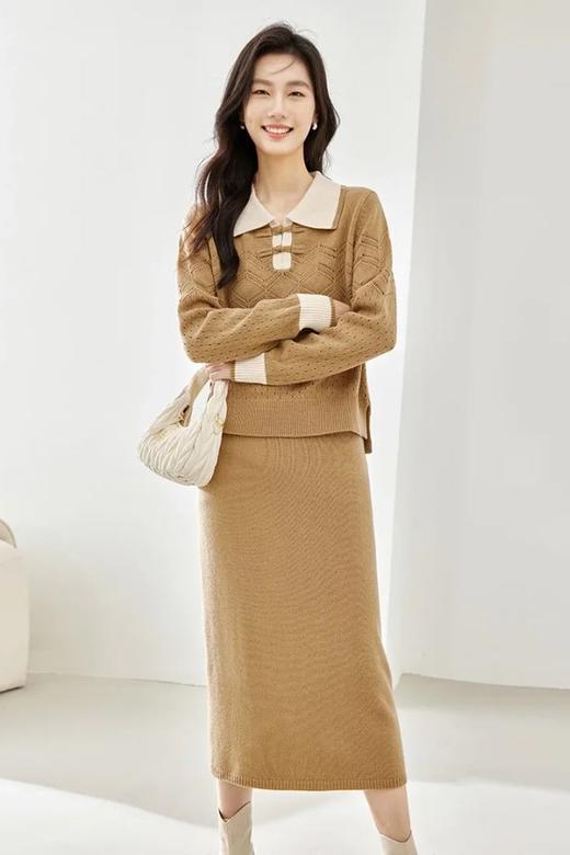 VIMLY/梵希蔓 文艺气质国风针织半裙套装 21693 商品图3