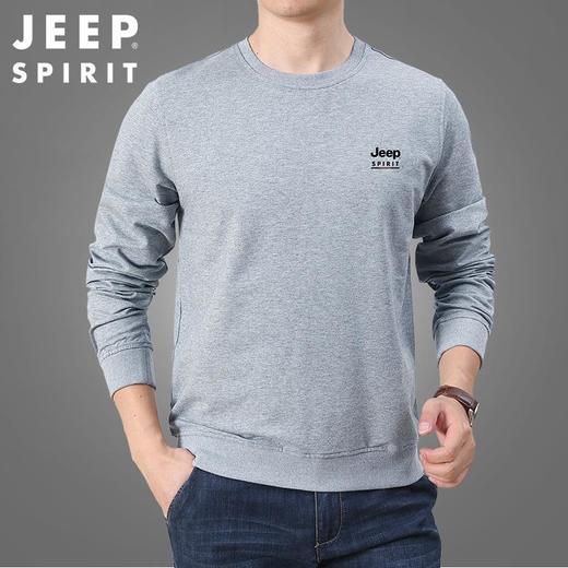 JEEP SPIRIT卫衣男秋季圆领套头长袖休闲宽松上衣男秋装HL7611 商品图1