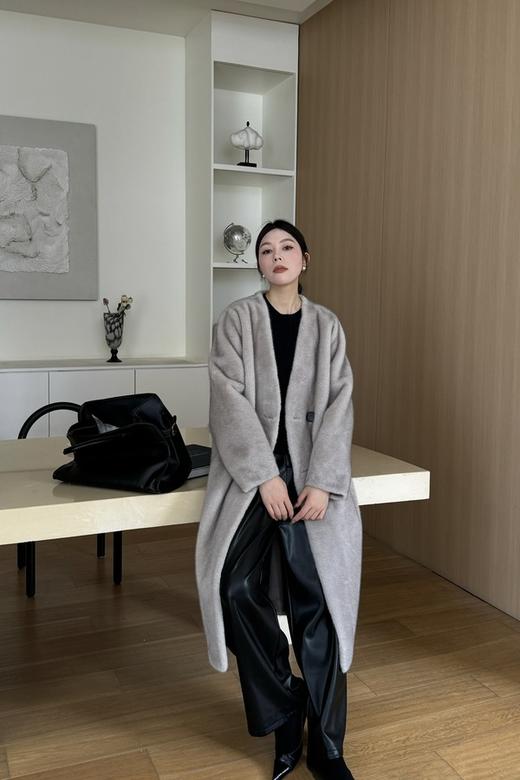 ELLA JADE 优雅气质环保皮草高级感大衣外套 21345 商品图3