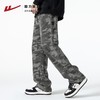 回力工装迷彩裤子男春秋季新款高街直筒美式风牛仔裤子宽松阔腿裤 商品缩略图0