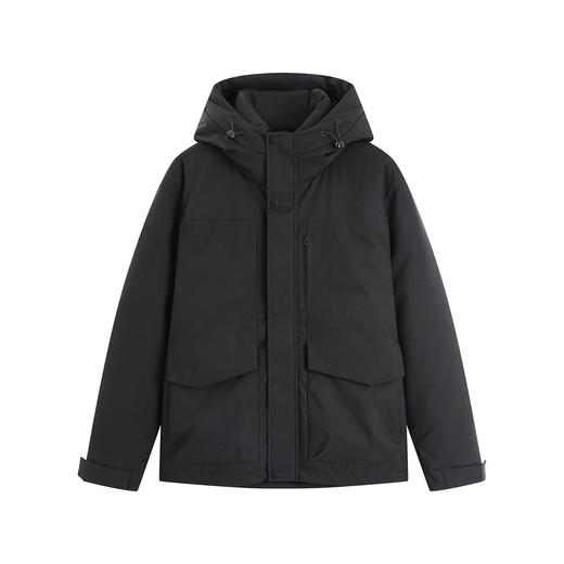 罗蒙冬季短款羽绒服男士极简港风连帽防风保暖羽绒服外套 商品图8