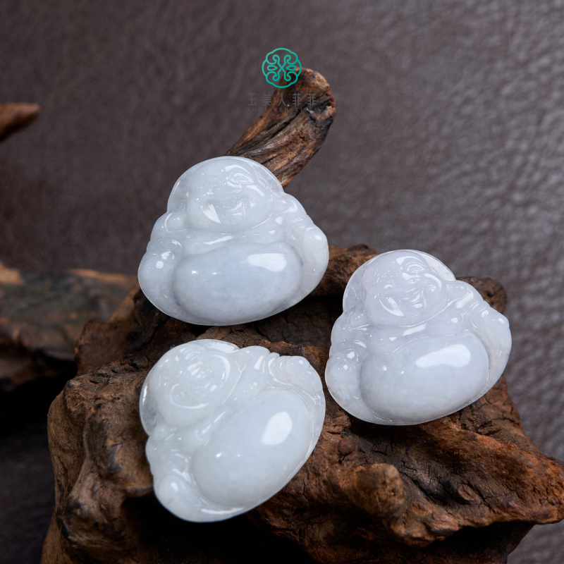 D翡翠吊坠-缅料小佛公吊坠配绳约24*28mm#