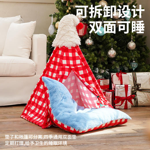 zeze圣诞雪帽宠物帐篷(红格格)-（包邮）-B 商品图2