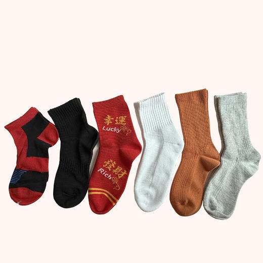 【6双】【3-10岁】儿童四季棉袜长筒/短筒棉袜【孤品/样品袜子】 商品图4