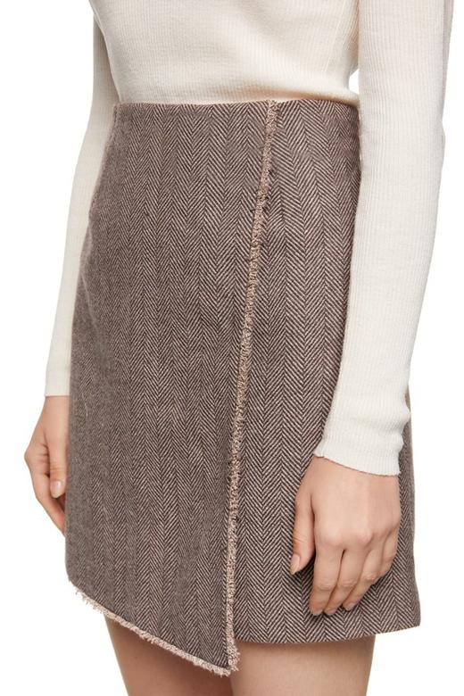 LNNNS 棕色人字纹信封裙 16064 商品图1