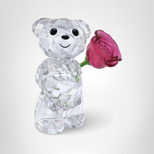 黑五特价！Swarovski水晶雕塑 拿玫瑰花🌹的小熊🐻 原价1200+黑5价￥450直邮到手 商品图0