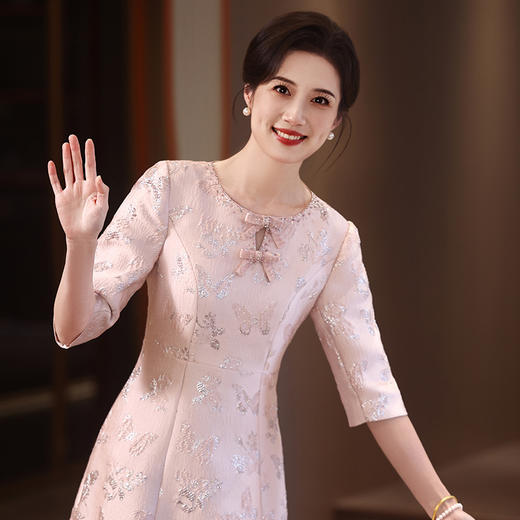 妈妈高贵连衣裙结婚高端礼服套装喜婆婆婚宴礼服高端长裙 商品图2