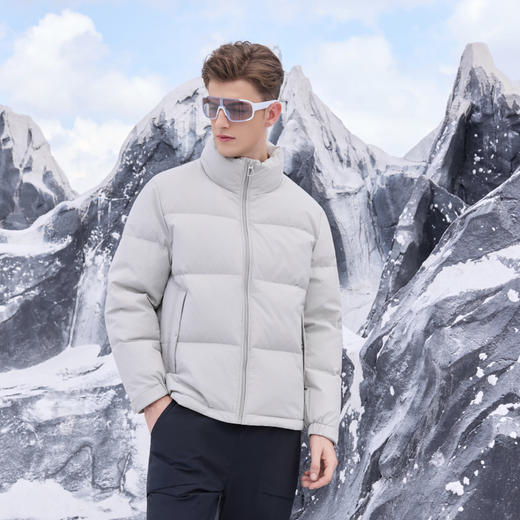 半身缘男装 冬季简单大气日常通勤立领羽绒服254312M01710106 商品图0