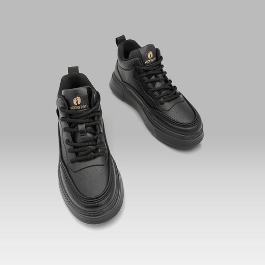 HANGTEN欢腾秋冬男士复古时尚高帮厚底增高休闲通勤板鞋B5227025DD 商品图1