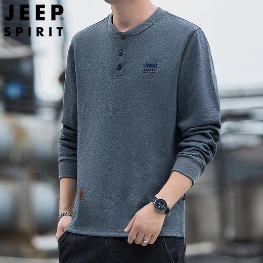 JEEP SPIRIT  秋冬款男士圆领带扣时尚卫衣打底衫 SS7285新款 商品图1