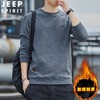 JEEP SPIRIT秋冬加绒加厚圆领男运动宽松卫衣加绒上衣HL7151B（主推） 商品缩略图1