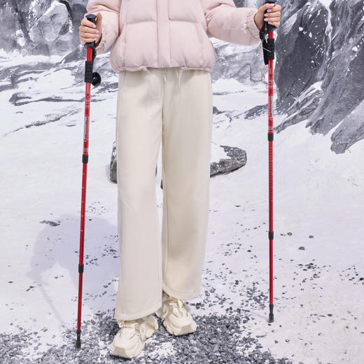 半身缘女裤 冬季宽松仿羊绒香蕉裤双色腰绳休闲裤254102P10320094 商品图2