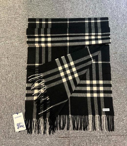 中性款格纹羊绒围巾he007 商品图0