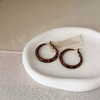 欧美独特气质豹纹植绒耳圈（40mm）-纪念日百货门店同款167750292 商品缩略图0