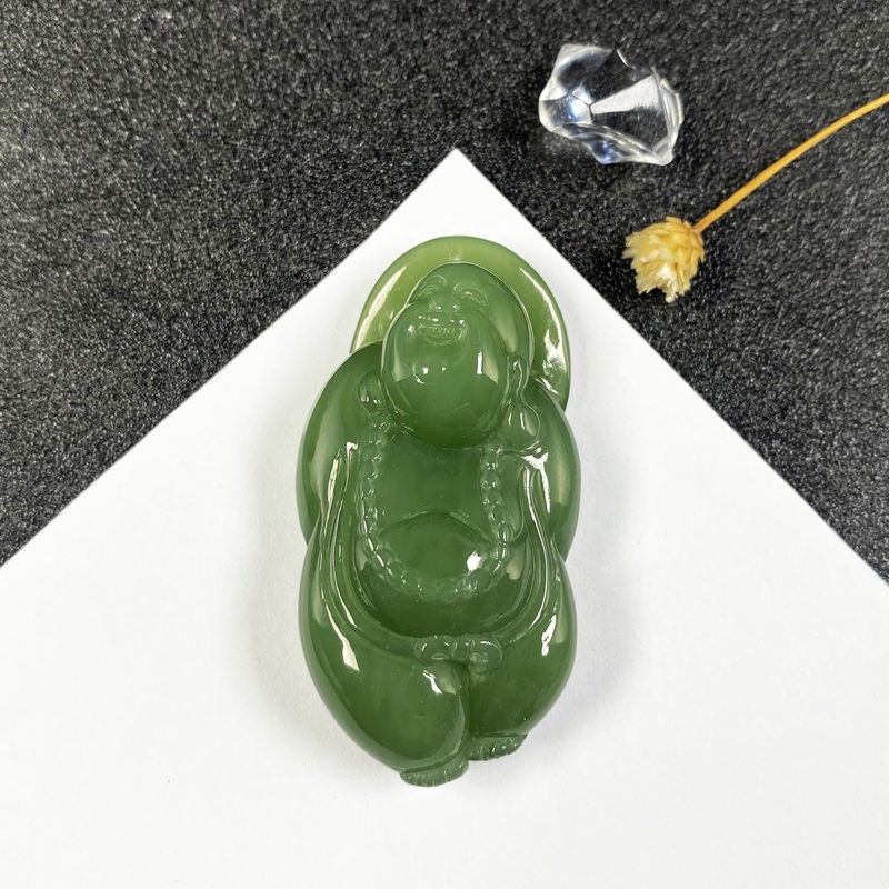 碧玉挂件-弥勒佛