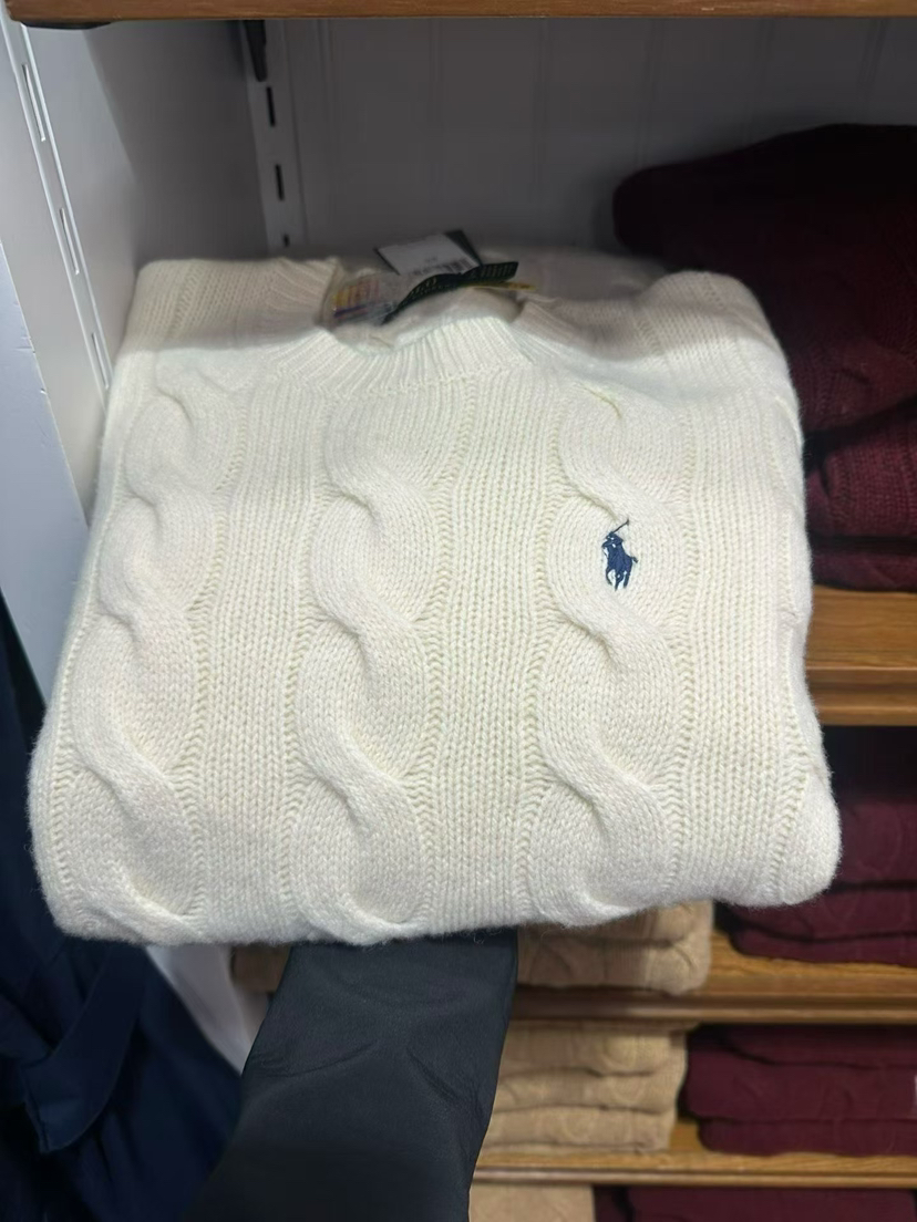 999 黑五巨折💢羊绒麻花🐏🇺🇸✨Ralph Lauren拉夫劳伦麻花羊毛针织衫🤍柔软90%羊毛+10%山羊绒，细腻又保暖