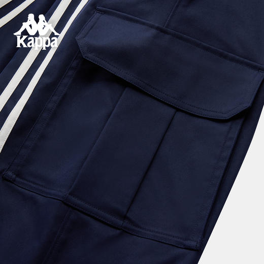 Kappa 运动长裤女新款条纹蝴蝶结宽松阔腿裤工装长裤子K0G22AX01 商品图2