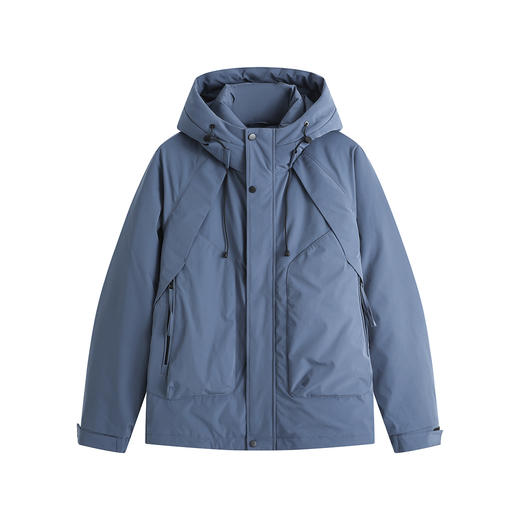 罗蒙冬季羽绒服男士时尚拼接大口袋休闲连帽防风保暖羽绒服外套 商品图10