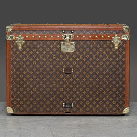 独角鹿西洋古董1920年代法国顶级奢侈品牌路易威登出品Monogram帆布经典老花款帽箱