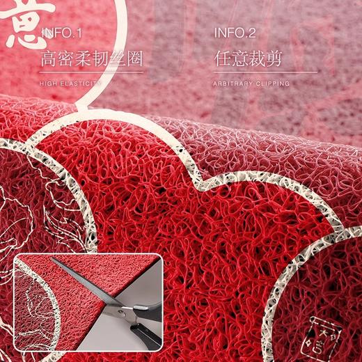 2025新年【迎福入屋】入户门地垫 红色丝圈进门脚垫 玄关家用乔迁喜庆除尘地毯 商品图1