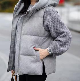 MAISON COVET 连帽白鹅绒马甲