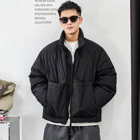 徐太浪【拉链设计 大口袋】立领羽绒服男冬季保暖休闲防寒服外套