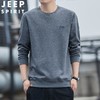 JEEP SPIRIT舒适圆领卫衣男士宽松潮流纯色长袖上衣HL7195新 商品缩略图0