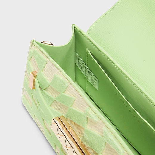 1004612303206   CHARLES&KEITH 女士拼色棋盘格手提斜挎包【约23*11*7.5cm】 商品图3