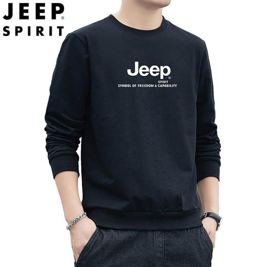JEEP SPIRIT卫衣男秋新款潮圆领长袖t恤宽松男体恤衫男装7607(主推） 商品图2