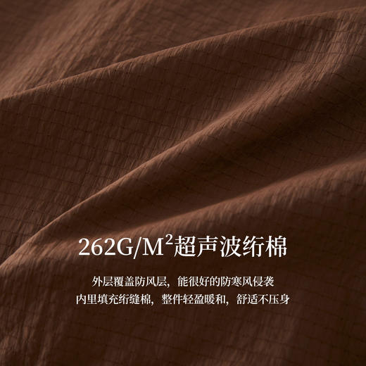 【年货节】熙世界复古咖色巴恩风棉袄外套女冬季毛绒翻领短款牛角扣棉服棉衣 商品图3