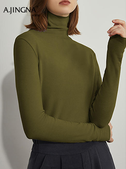 【积分兑换】阿菁娜多色速热半高领德绒打底衫A30DYJ008 商品图2